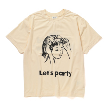 RhodolirioN / ロドリリオン | Printed Tee - Let's Party - Natural