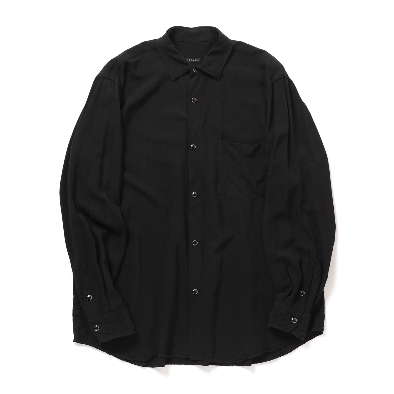 COMOLI / コモリ | レーヨン コモリシャツ - Black | 通販 - 正規取扱