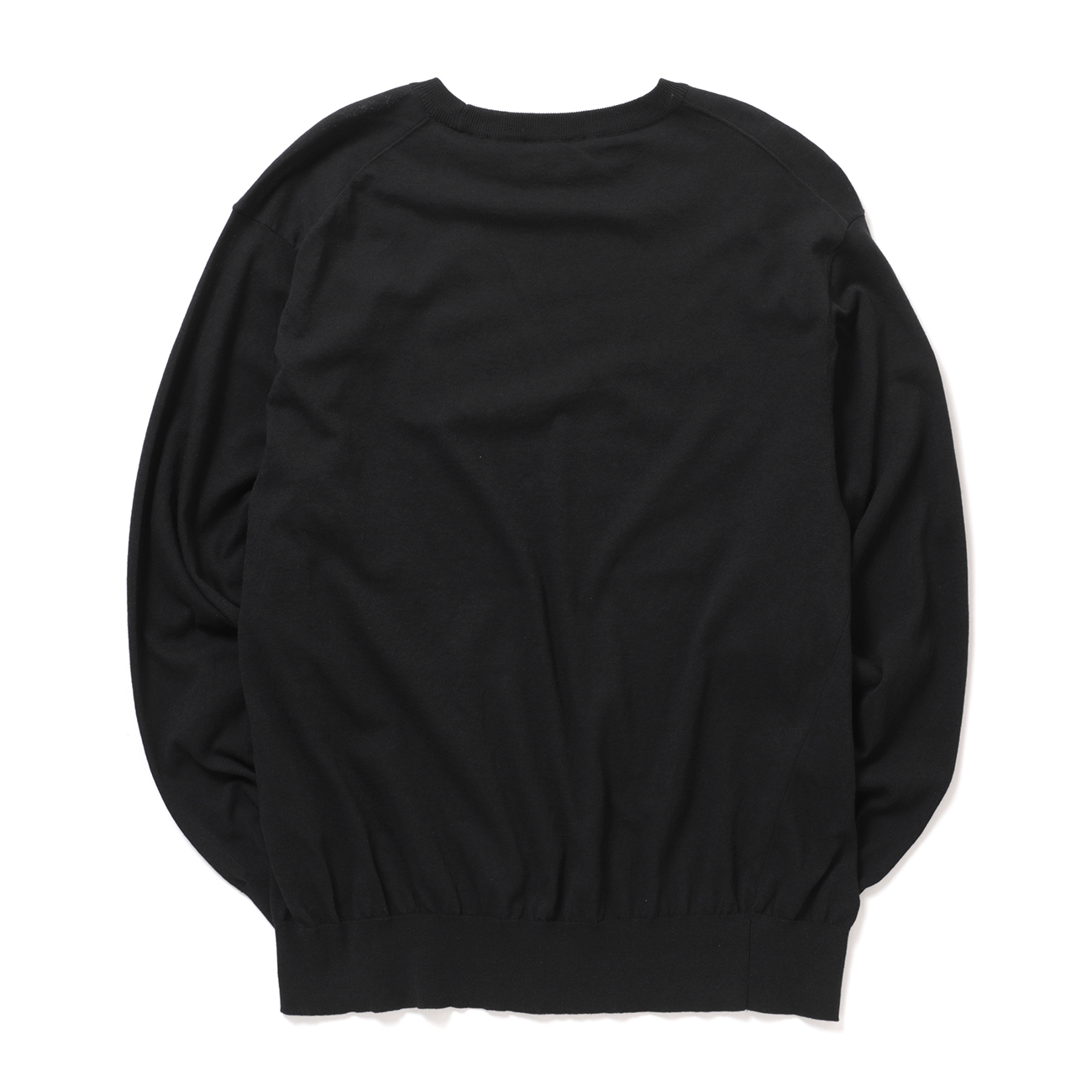 COMOLI / コモリ | コットン クルーネックニット - Black | 通販