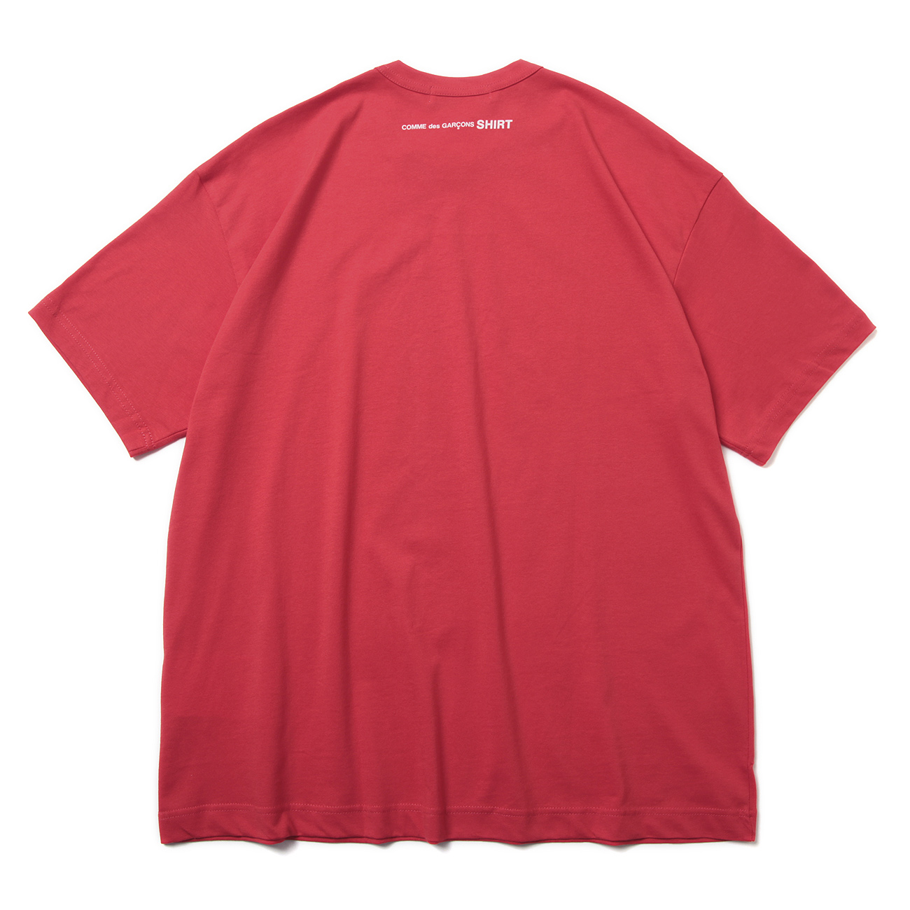 cotton jersey plain 165gr with CDG SHIRT logo back - Red