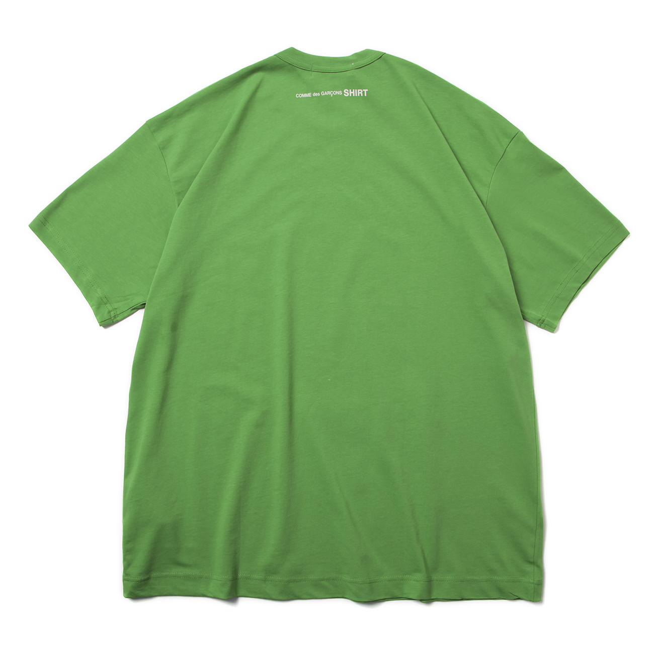 cotton jersey plain 165gr with CDG SHIRT logo back - Green