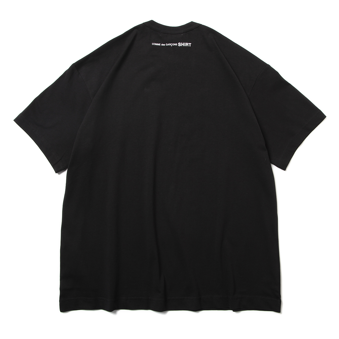 cotton jersey plain 165gr with CDG SHIRT logo back - Black