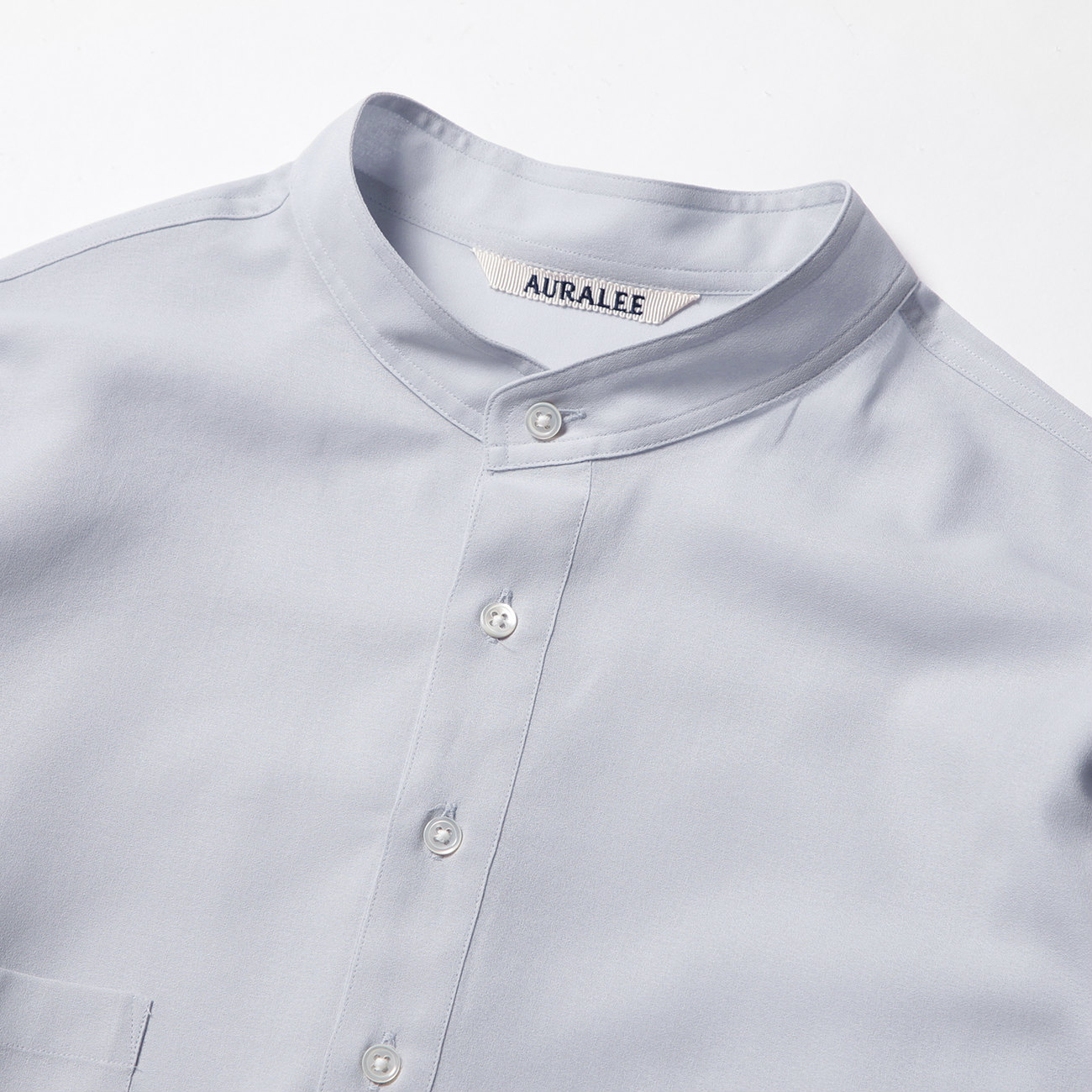 SHUTTLE GEORGETTE CLOTH P/O SHIRTS (メンズ) - Light Blue