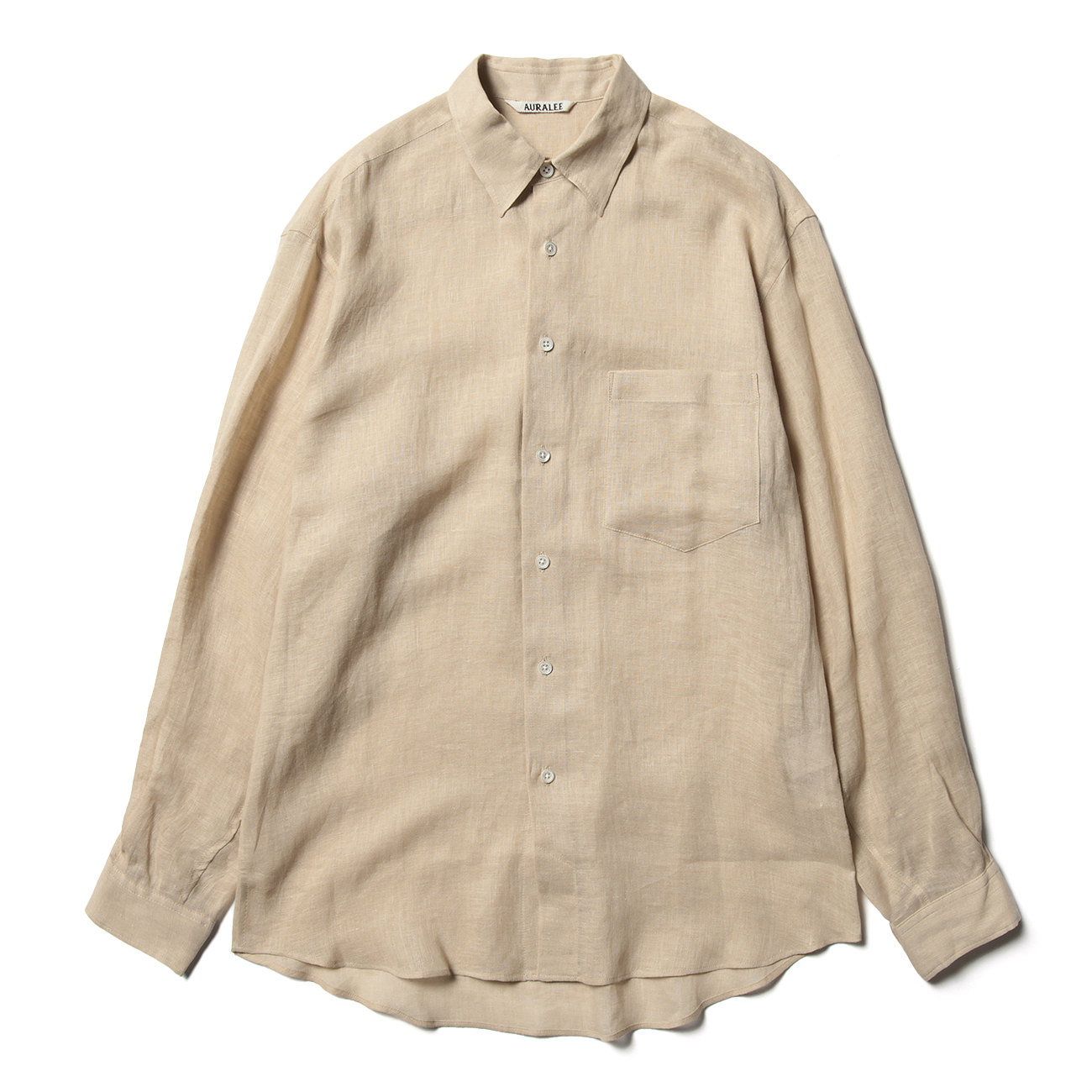 SEE-THROUGH LINEN SHIRTS (メンズ) - Light Beige