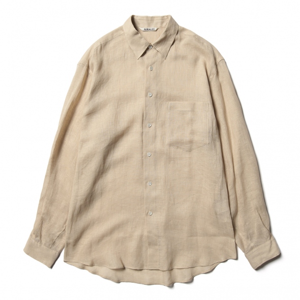 SEE-THROUGH LINEN SHIRTS - Light Beige