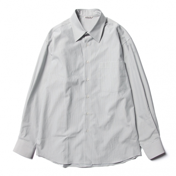 AURALEE / オーラリー | WASHED FINX TWILL STRIPE SHIRTS ...