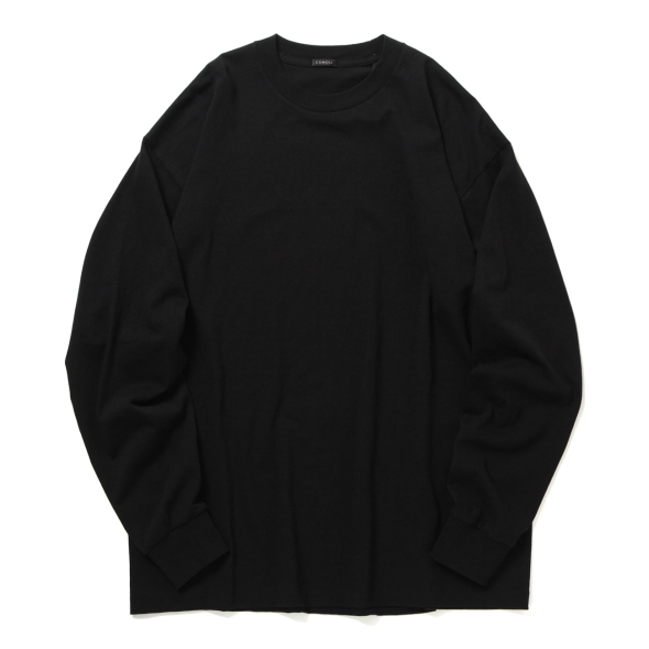 COMOLI / コモリ | コットンジャージ 長袖Tシャツ - Black COMOLI / コモリ | コットンジャージ 長袖Tシャツ - Black