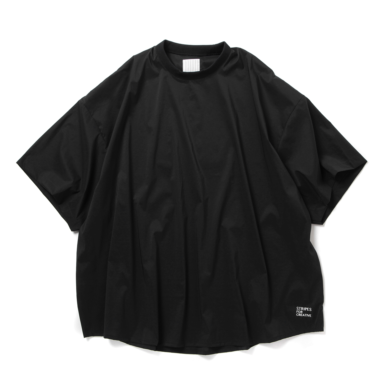 BIG NYLON ROUND SS TEE - Black