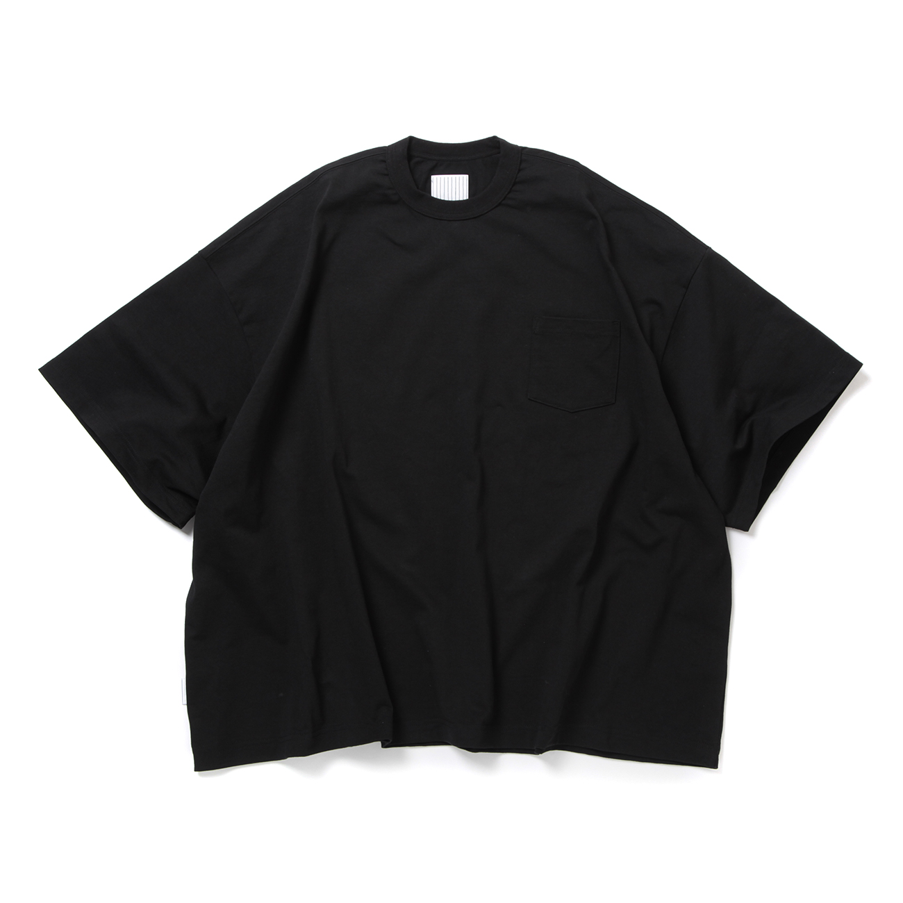 SUPER BIG FLAT POCKET TEE - Black