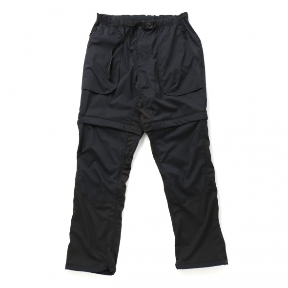 and wander 2way パンツ and wander / アンドワンダー | 2way stretch long pants - Black