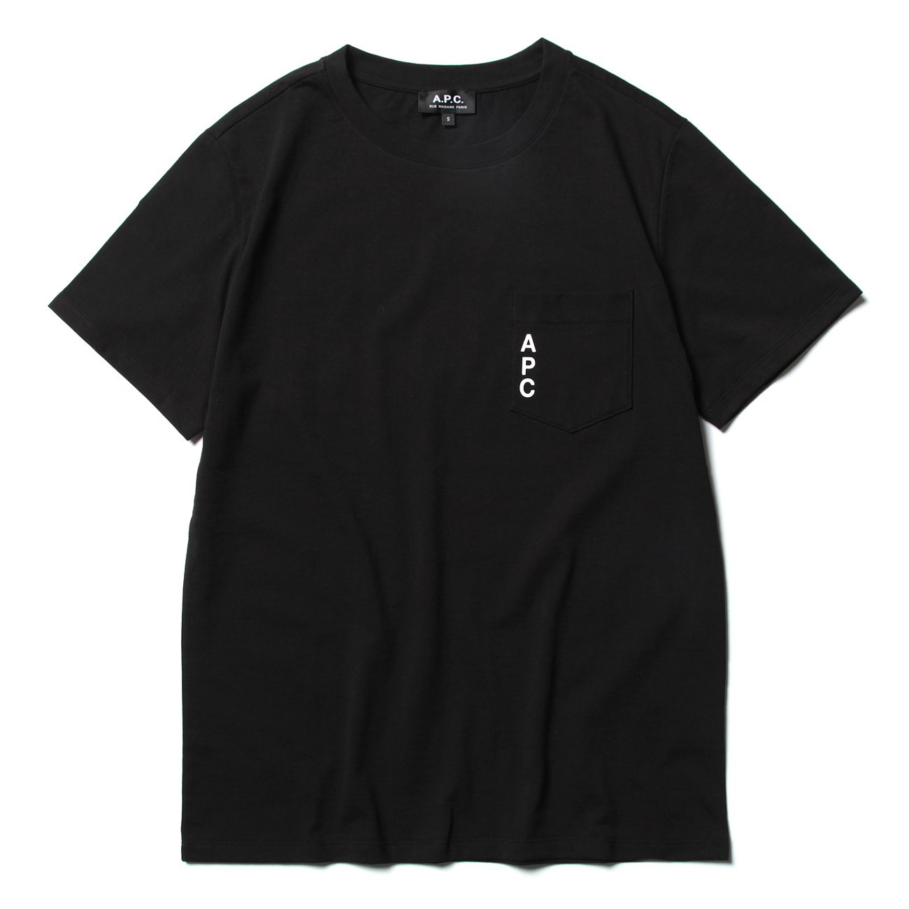 新品 A.P.C ロゴ Tシャツ ポケット付 アーペーセー 正規品 A.P.C. / アーペーセー | ロゴ入りポケット付Tシャツ - Black | 通販