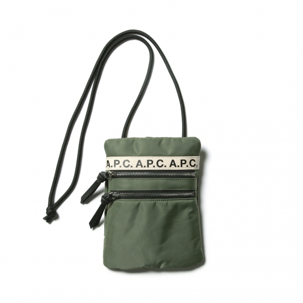 A.P.C. / アーペーセー | Repeat ネックポーチ - Khaki | 通販 - 正規取扱店 | COLLECT STORE /  コレクトストア