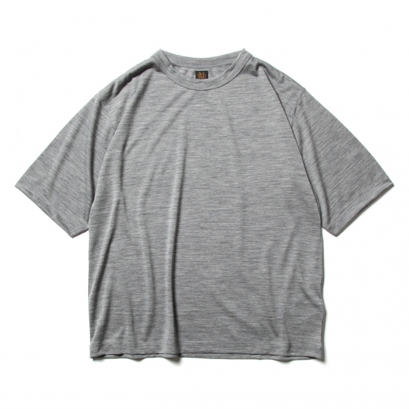 BATONER / バトナー | ウォッシャブル ウールTシャツ - Gray | 通販