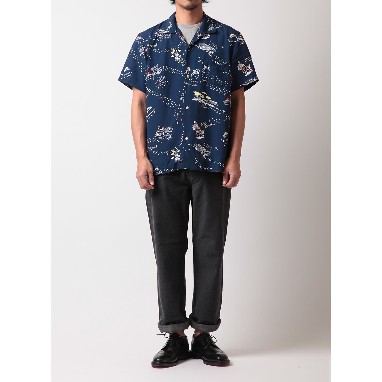 Porter Classic / ポータークラシック|P.C ALOHA SHIRT - Blue | 通販