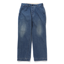 CIOTA / シオタ | Denim Slacks - Medium Dark Blue Damage