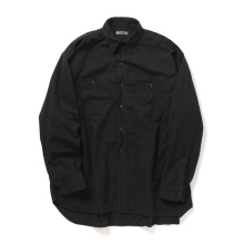 INTERIM / インテリム | BLACK SURFAR GARMENT DYE / HYPER BIG MIL WORK SHIRTS TYPE2 - Black