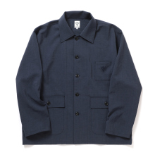 South2 West8 / サウスツーウエストエイト | Hunting Shirt - Poly Oxford - Navy