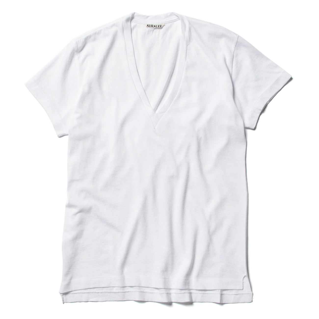 AURALEE SEAMLESS VネックTシャツ AURALEE / オーラリー | SEAMLESS V-NECK TEE (レディース) - White