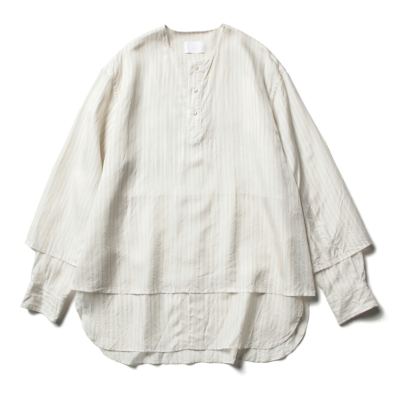 URU / ウル | HENRY NECK L/S SHIRTS / CUPRA TWILL - Stripe | 通販