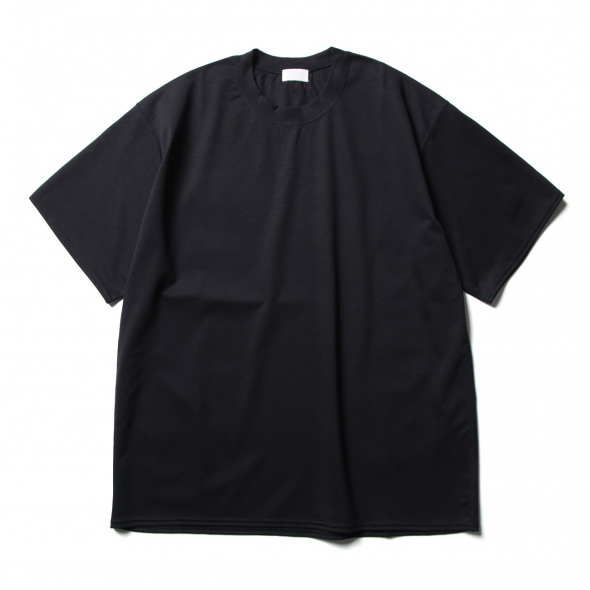 トップス URU COTTON PONTE / V NECK L/S TEE URU / ウル | CREW NECK S/S TEE / COTTON PONTE - Navy | 通販