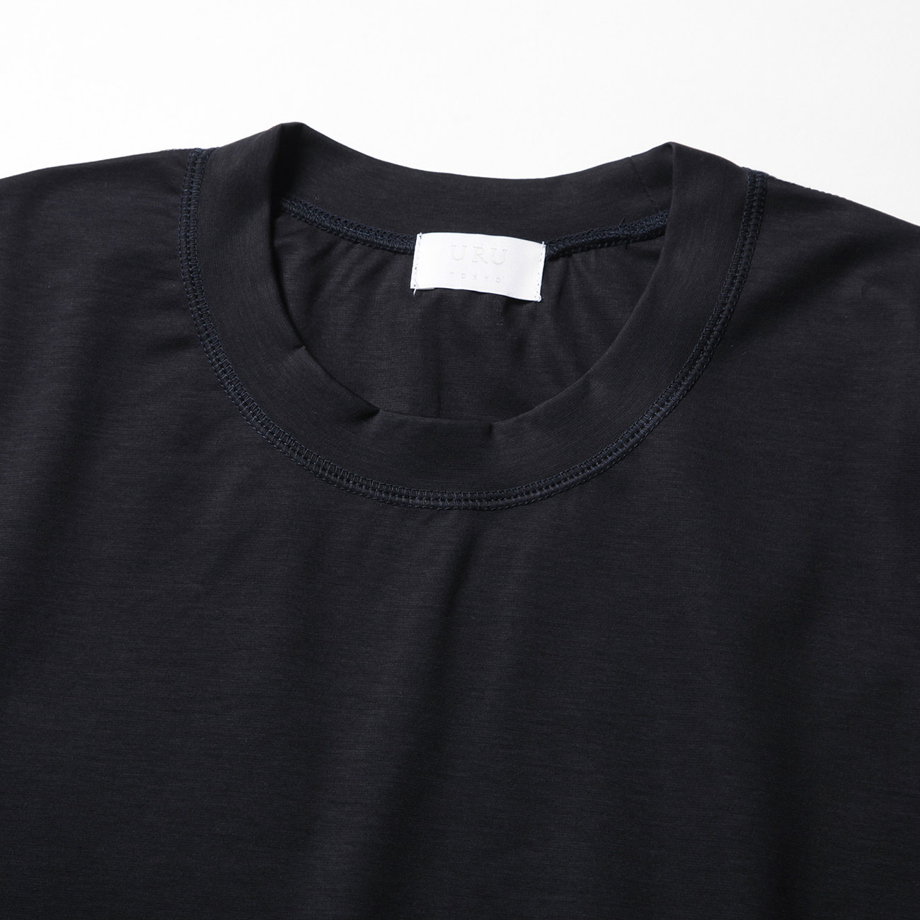 トップス URU COTTON PONTE / V NECK L/S TEE URU / ウル | CREW NECK S/S TEE / COTTON PONTE - Navy | 通販