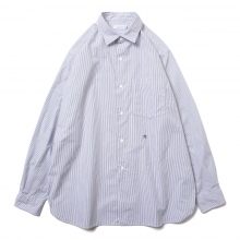 nanamica / ナナミカ | Regular Collar Stripe Wind Shirt - Navy