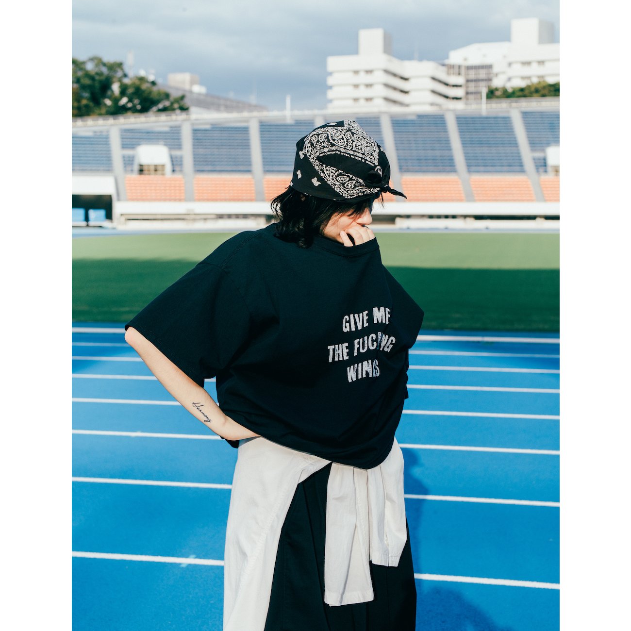 ESSAY / エッセイ | TS-3 MUSIC OVERSIZED T-SHIRT - Give me | 通販