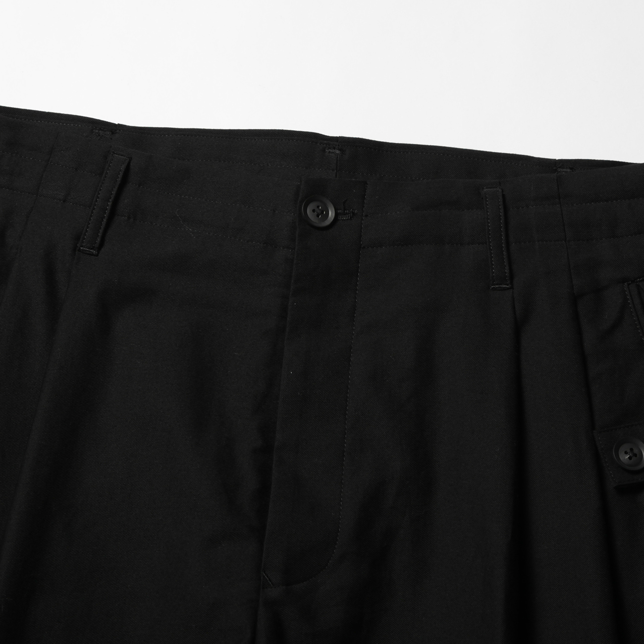 ヨウジヤマモトCOTTON TWILL TAB PANTS Yohji Yamamoto POUR HOMME / ヨウジ ヤマモト | COTTON TWILL