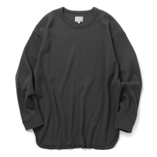 CURLY / カーリー | CREWNECK WAFFLE L/S TEE - Charcoal