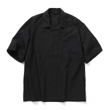 blurhms / ブラームス | Chambray Open-Collar Shirt - Black