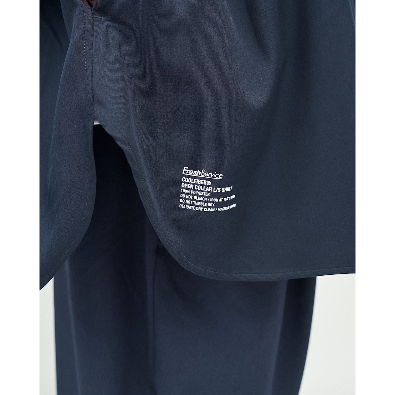 フレッシュサービス COOLFIBER OPEN COLLAR LS SHIRT FreshService