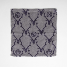 South2 West8 / サウスツーウエストエイト | Wash Towel - Cotton Pile Jq. / Skull&Target - Grey / Purple