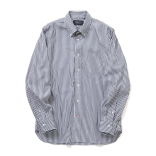 HAND ROOM / ハンドルーム | BROAD GINGAM/STRIPE BD SHIRTS - Blue Stripe
