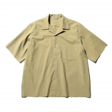 AURALEE / オーラリー | SELVEDGE WEATHER CLOTH OPEN COLLARED HALF SLEEVED SHIRTS  (メンズ) - Khaki