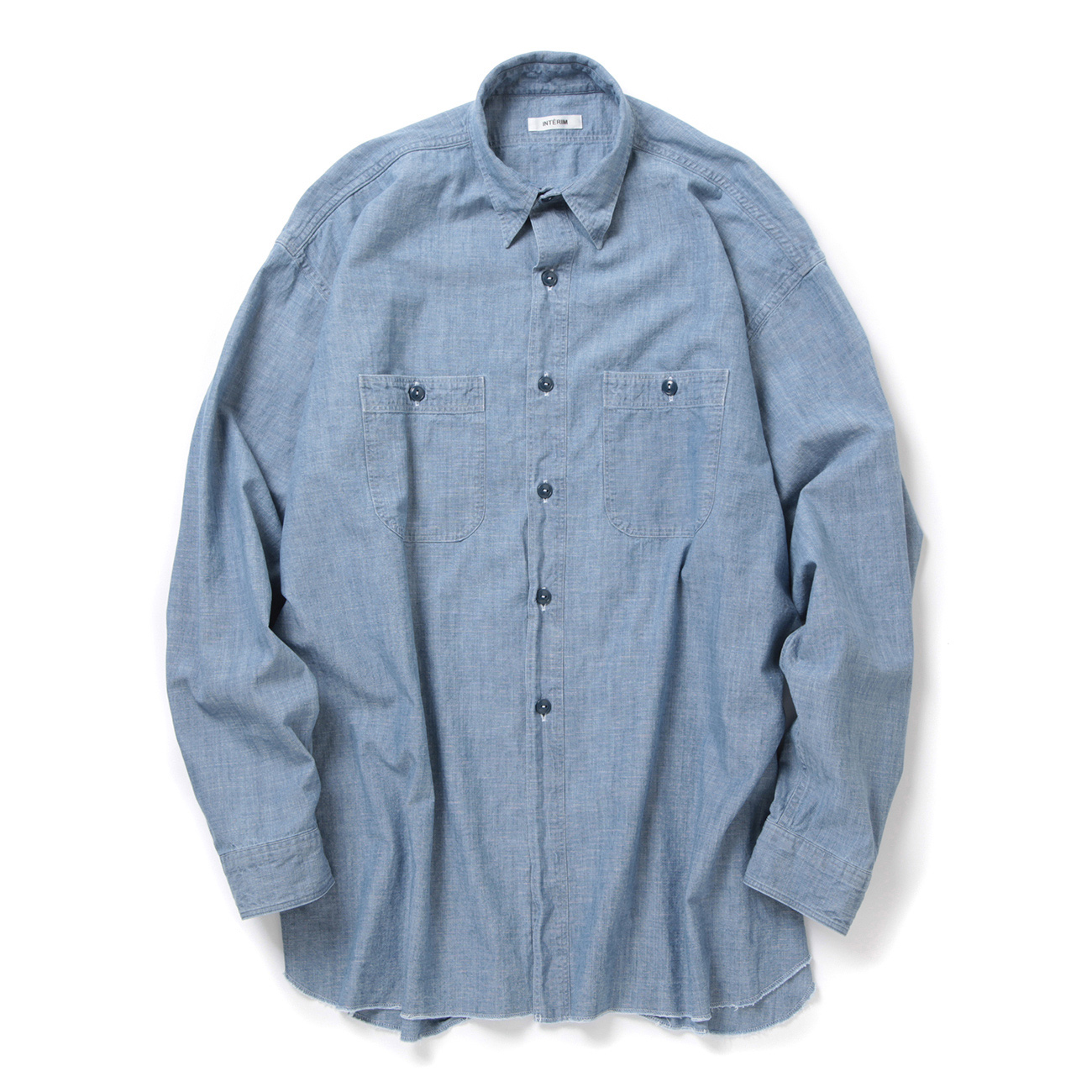 INTERIM / インテリム | HYPER BIG USED WASH MILITARY SHUTTLE CHAMBRAY WORK SHIRT  - U.Blue | 通販 - 正規取扱店 | COLLECT STORE / コレクトストア