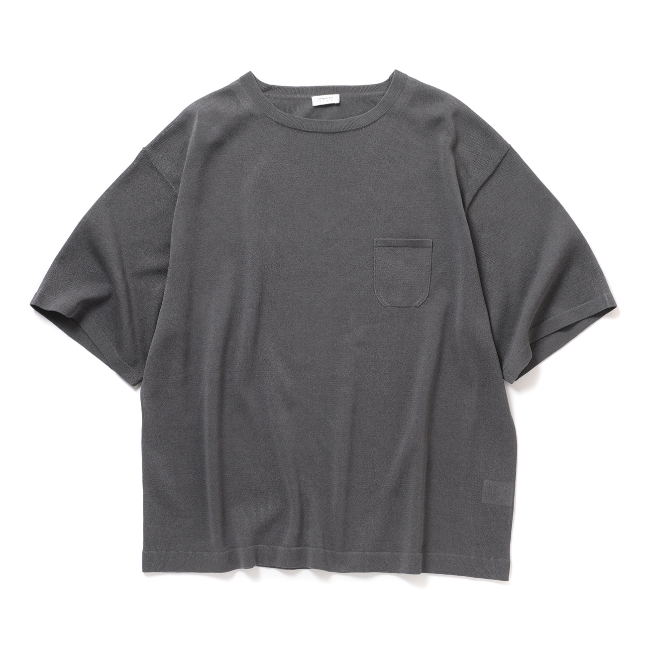 crepuscule / クレプスキュール | Washi Knit T-Shirt - Charcoal
