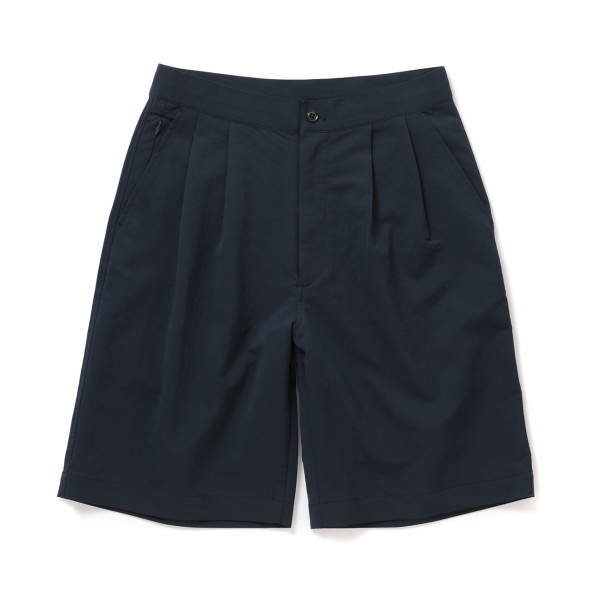 nanamica / ナナミカ | ALPHADRY Double Pleats Shorts - Navy | 通販