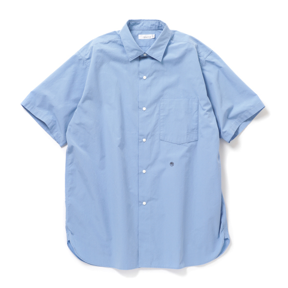nanamica / ナナミカ | Regular Collar Wind S/S Shirt - Sax