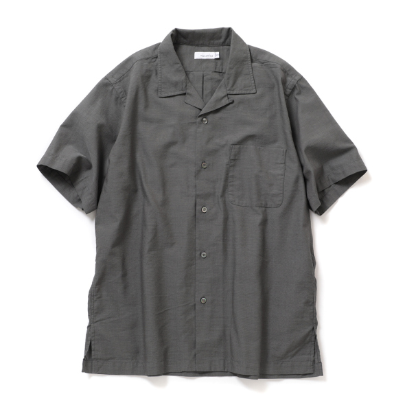 nanamica / ナナミカ | Open Collar Panama S/S Shirt - Gray | 通販