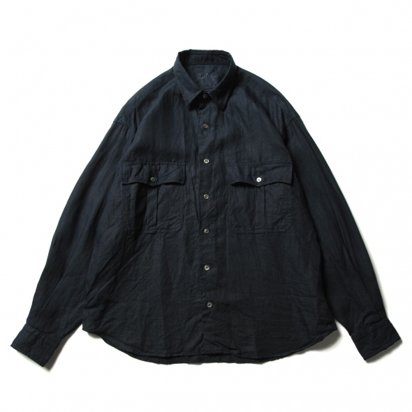 トップス PORTER CLASSIC  LINEN ROLL UP SHIRTS Porter Classic ROLL UP LINEN SHIRT -FRENCH LINEN- Porter
