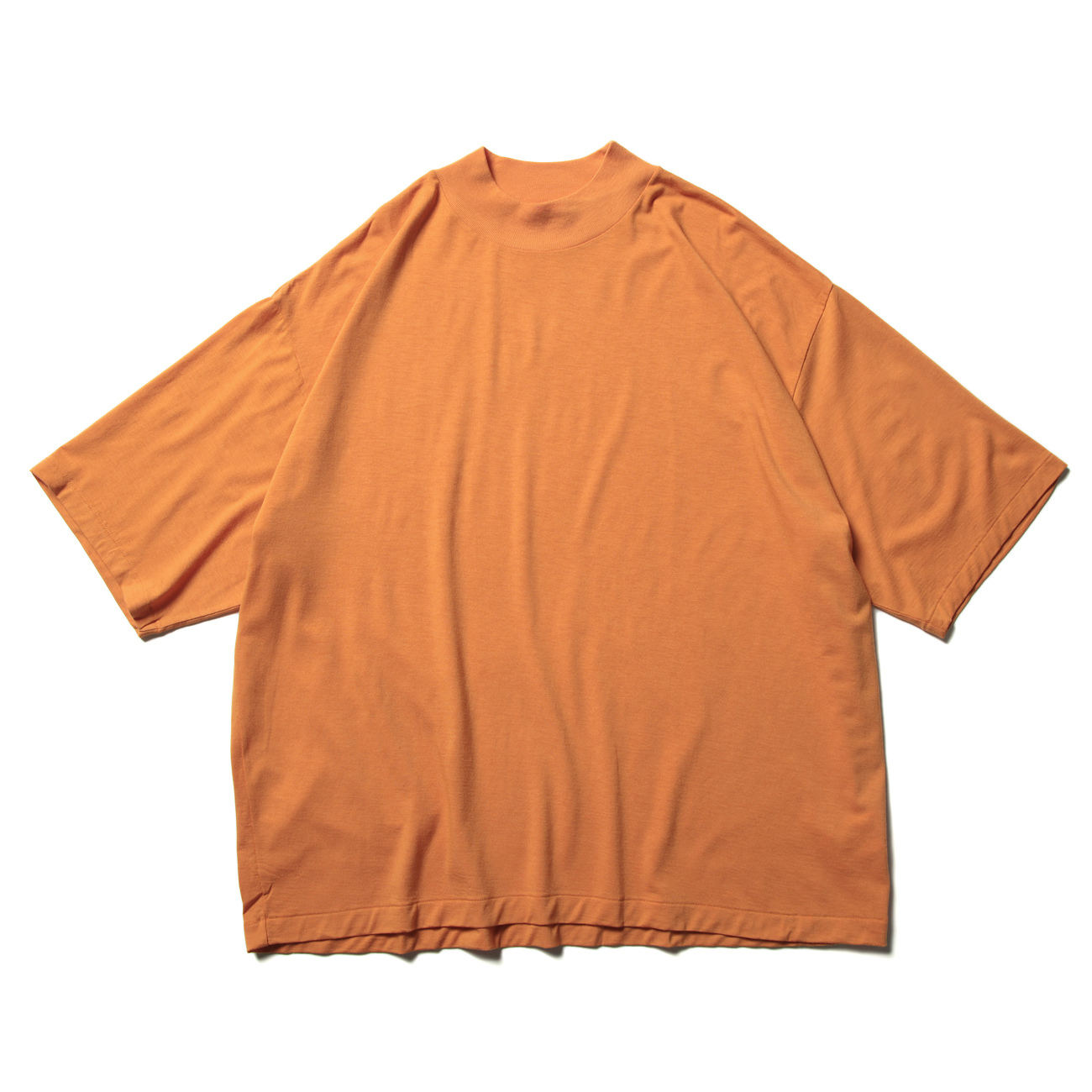 SUPER SOFT WOOL JERSEY MOCK-NECK TEE (メンズ) - Orange