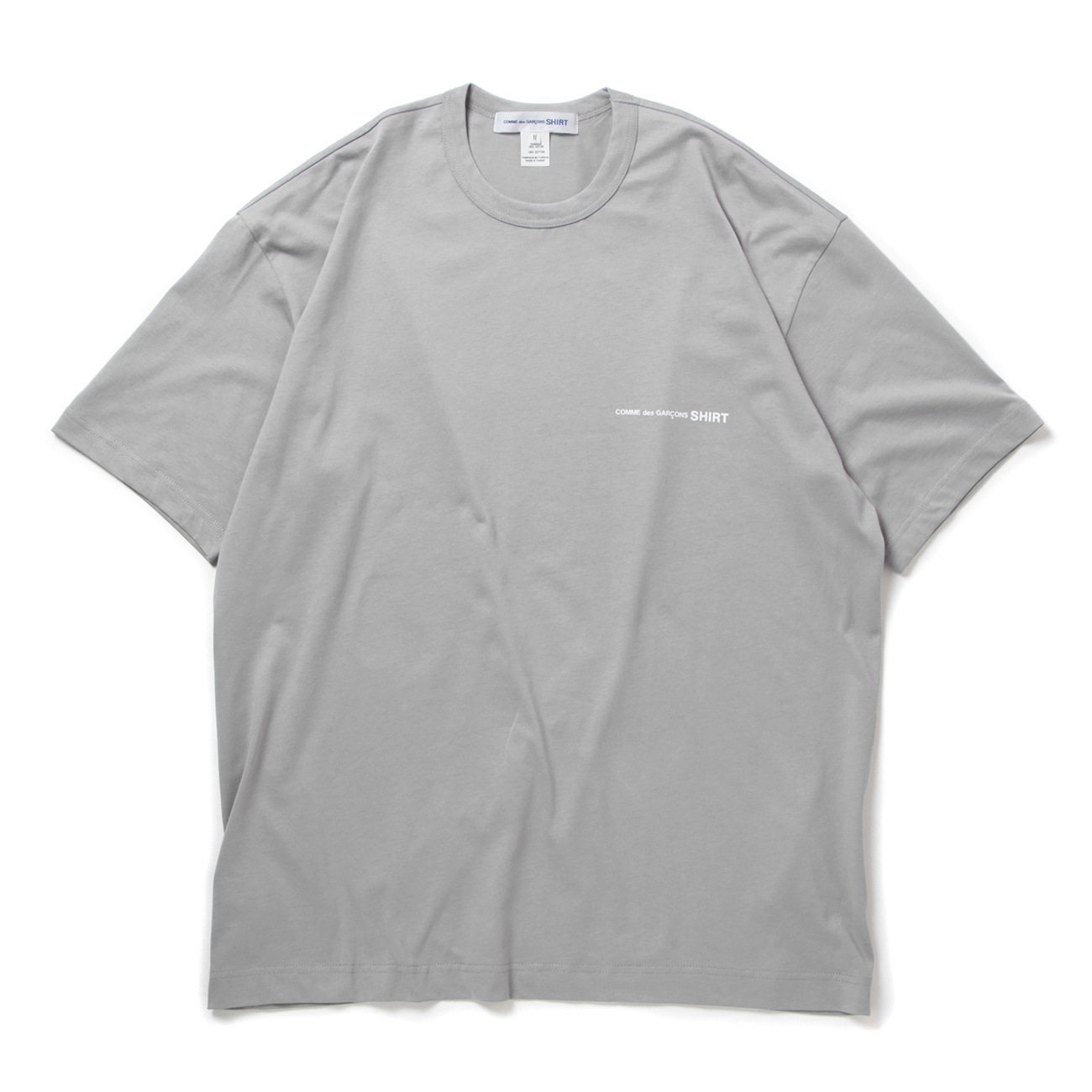 cotton jersey plain with printed CDG SHIRT logo on chest - Grey