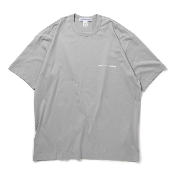 cotton jersey plain with printed CDG SHIRT logo on chest - Grey