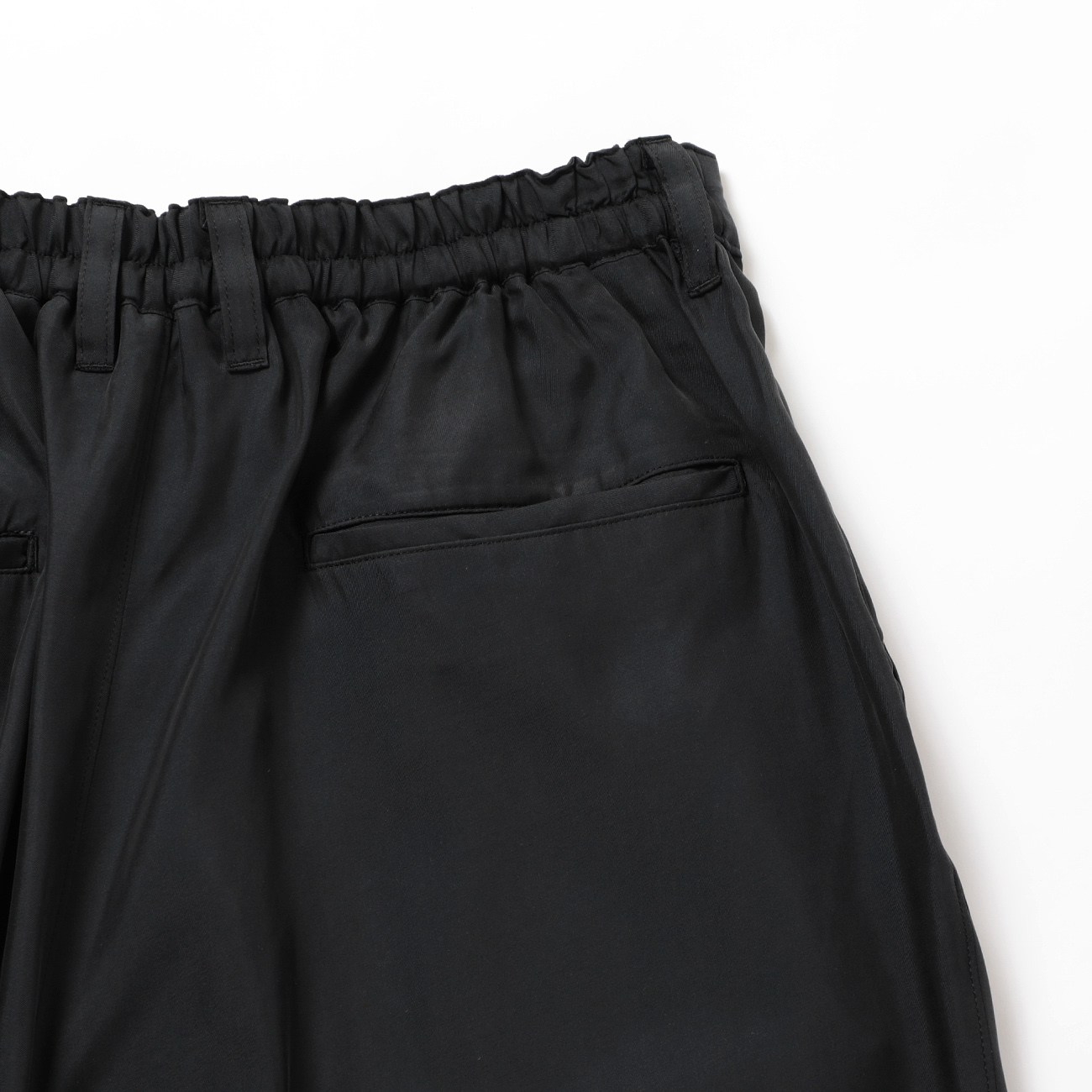 ssstein / シュタイン | CUPRO TWILL WIDE EASY TROUSERS - Black