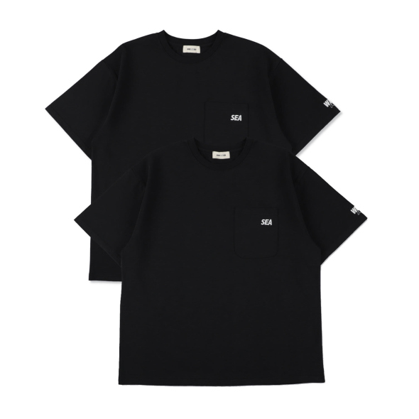 WIND AND SEA POCKET S/S TEEセット WIND AND SEA / ウィンダンシー | SEA ESS 2P POCKET S/S TEE - Black
