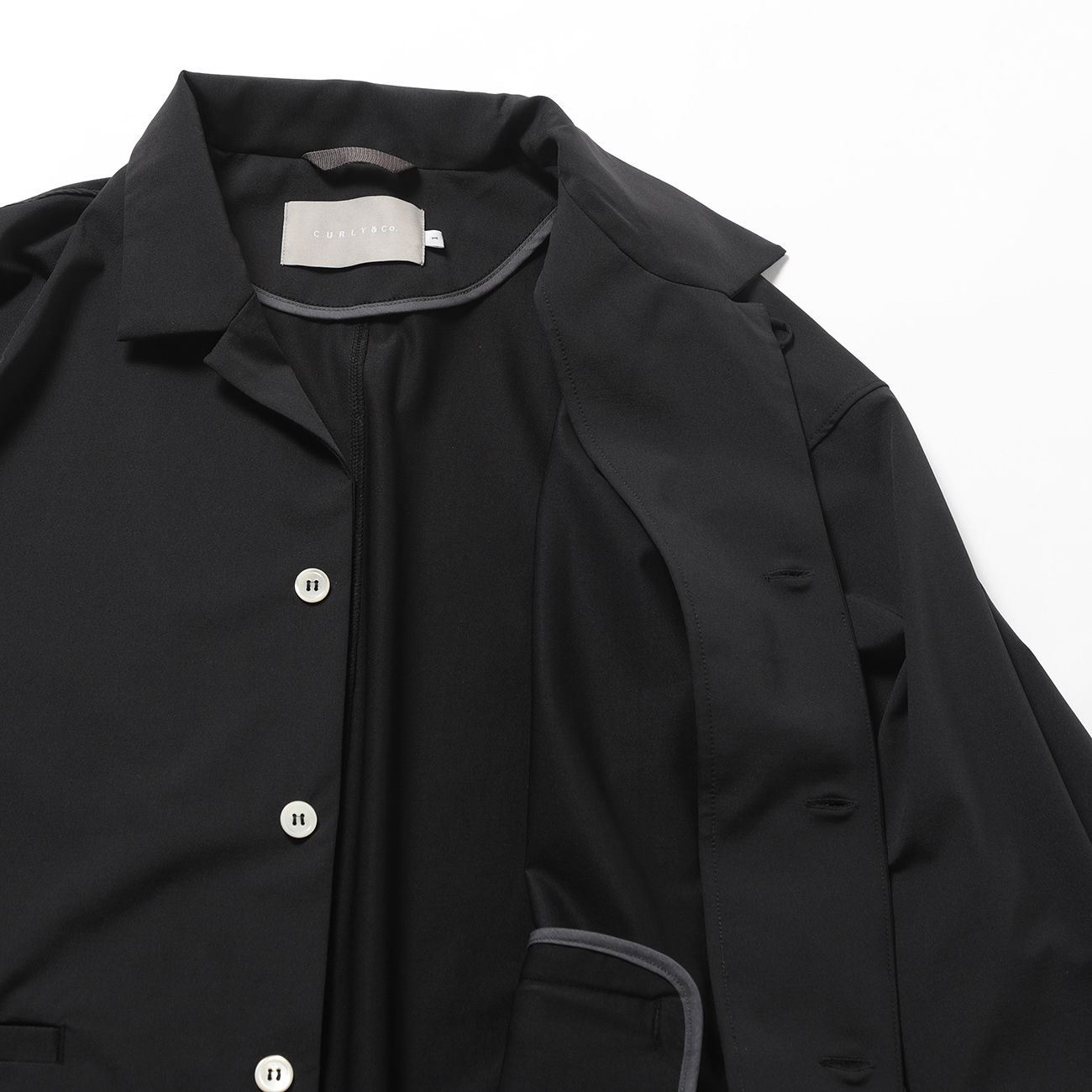 CURLY / カーリー | DRY COOL TRICOT SHIRT JACKET - Black | 通販