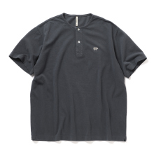 Scye / サイ | Cotton Pique Henley Neck Shirt - 017/ダークグレー