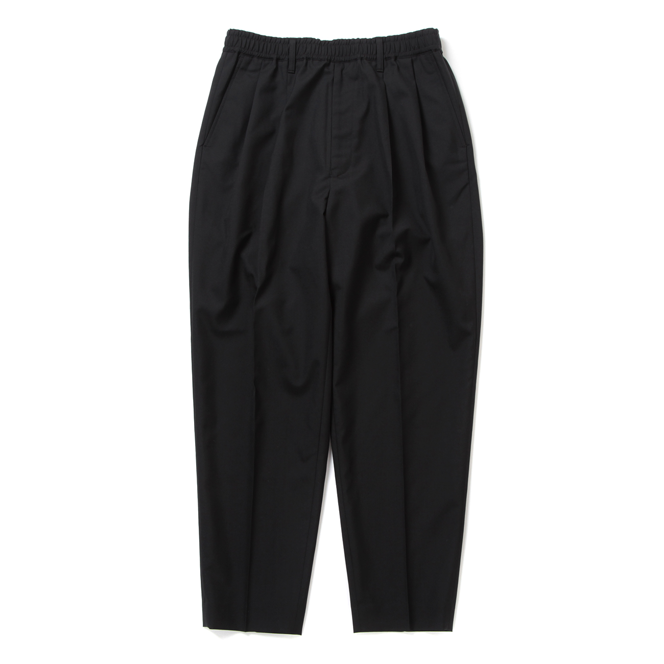 2241-PT07-007-peg WIDE TAPERED EASY SLACKS - Black