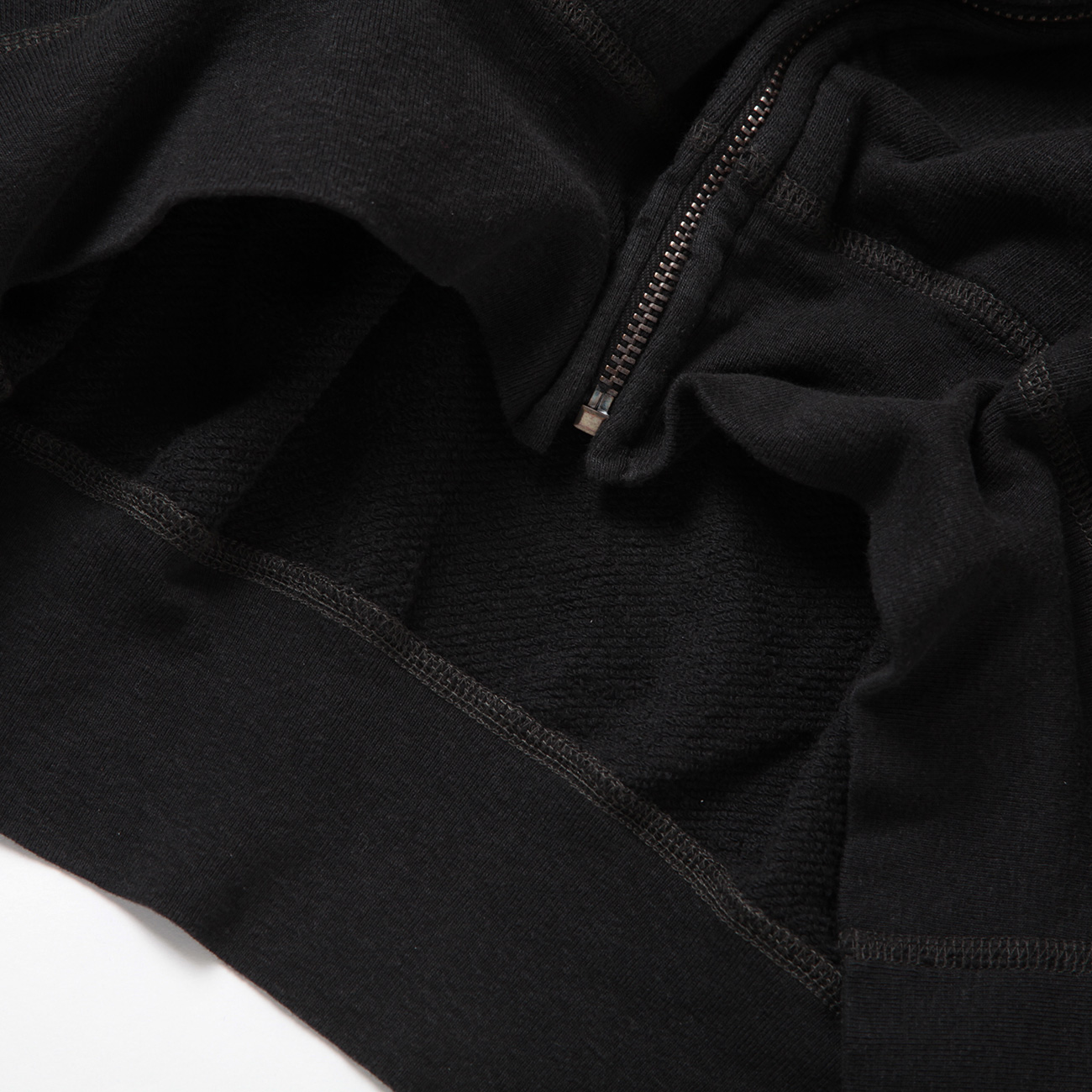COMOLI / コモリ | 製品染 裏毛 ジップパーカ - Ink Black COMOLI / コモリ | 製品染 裏毛 ジップパーカ - Ink Black