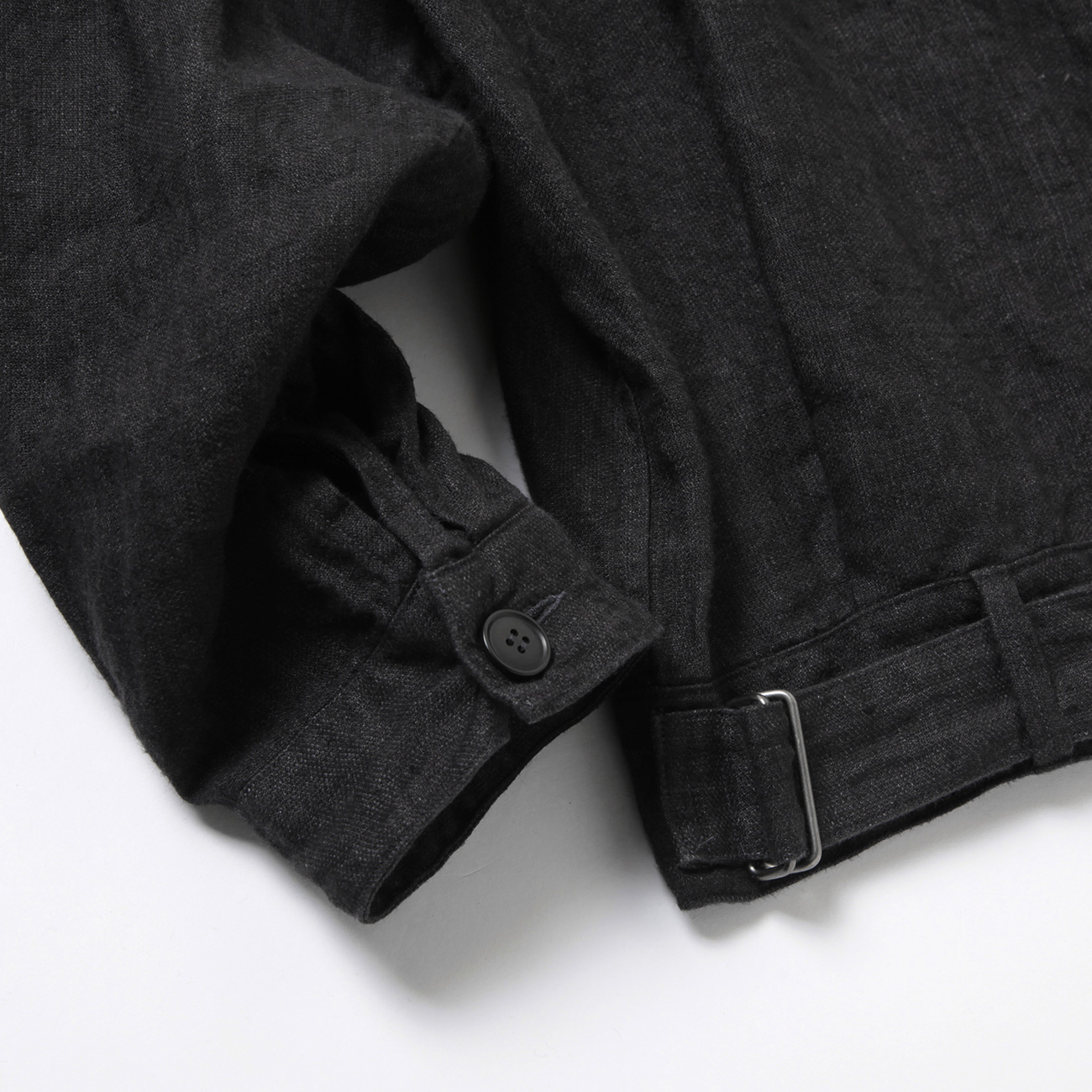 COMOLI / コモリ | リネン ベルテッドジャケット - Charcoal | 通販